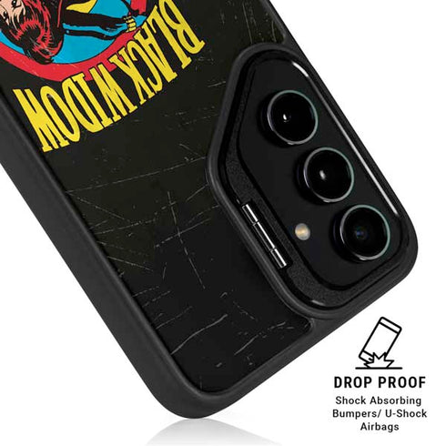 Marvel Classic Comics Black Widow Galaxy S24 FE Kickstand Case